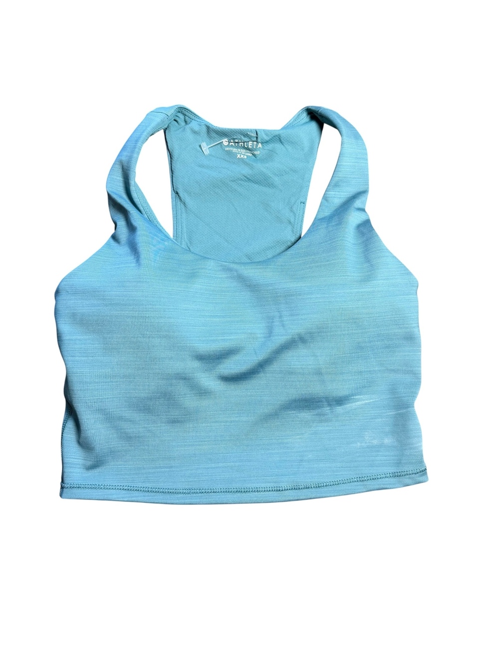 ATHLETA Spade Dye crop athletic scoop neck tank bra pull over size XXS A-C